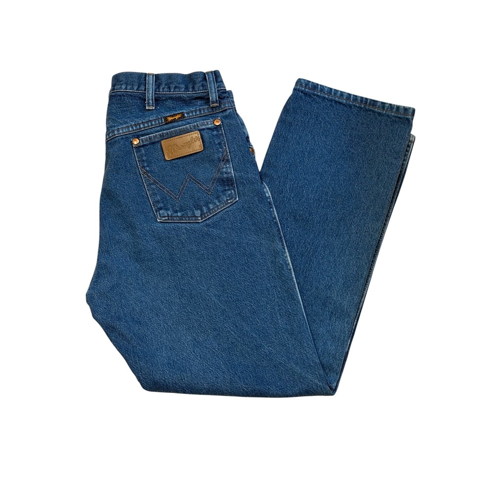 Wrangler Jeans Men 36x30 Blue Good 13MWZ Cowboy Cut Original Fit Denim
